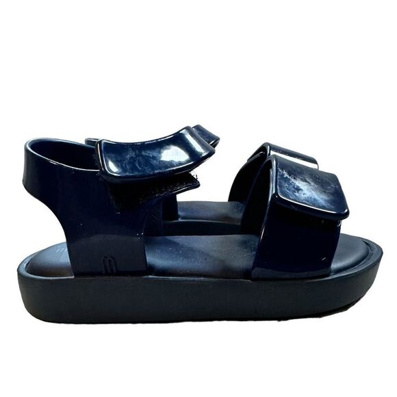 EUC Mini Melissa Girls Toddler Navy Blue Sandal - Size 9 - Picture 2 of 7